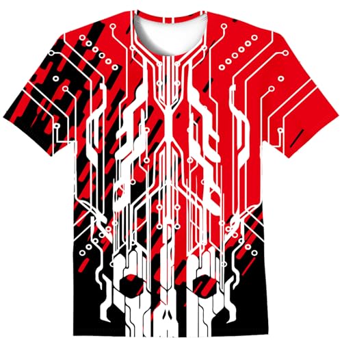 Image of LAIDIPAS Boys Girls 3D Graphic T-Shirt Short Sleeve Tops Tees 6-16 Years | Kids Crewneck Shirts, Vibrant Color, Lightweight and Quick Dry, Trendy Outfits for School, Parties, vacation and Daily Wear