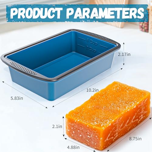 Image of GORCI Silicone Freezer Tray With Lid, 2 Large 4 Cup Large Soup Freezer Molds Container for Meal Prepping, Ice Cube Tray, Perfect for Storing Leftovers, Sauces, Lasagna, 2-Pack