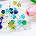 POPLAY 50 PCS Beautiful Player Marbles Bulk for Marble Games, Multiple Colors(1 Whistle)