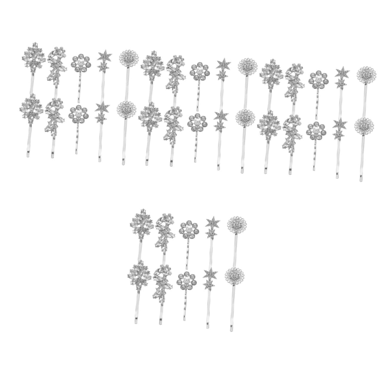 DOITOOL 40stücke Strass Haarklammern Für Und Mädchen Dekorative Bobby Mit Einzigartigem Design Für Hochzeiten Partys Und Alltag