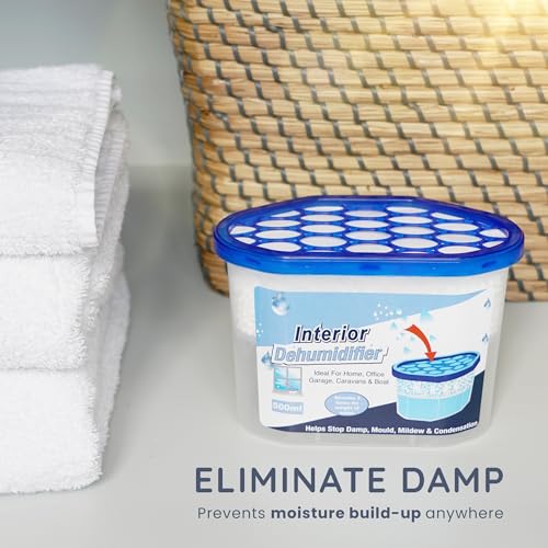 CUQOO Disposable Dehumidifier for Home 500ml, Pack of 10 Moisture Absorber Dehumidifiers for Damp, Mould, Kitchen, Wardrobe, Bedroom, Caravan, Office, Garage, Bathroom - Mini Condensation Absorbers - Image 5