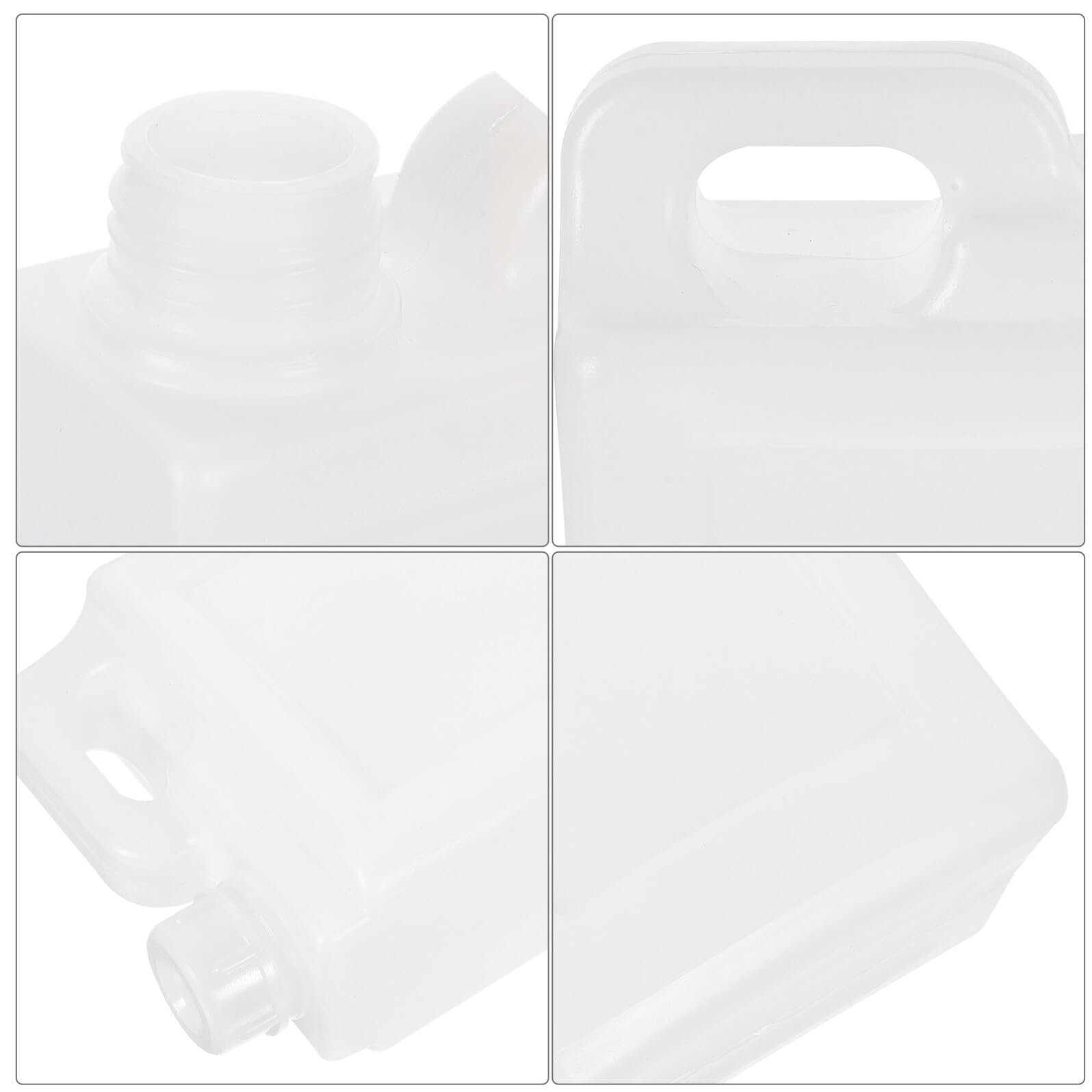 Flache Flasche aus Kunststoff 1l Weiß Praktische und Auslaufsichere Camping Wasserkanister mit Deckel Leere Flaschen für Öl und Flüssigkeiten