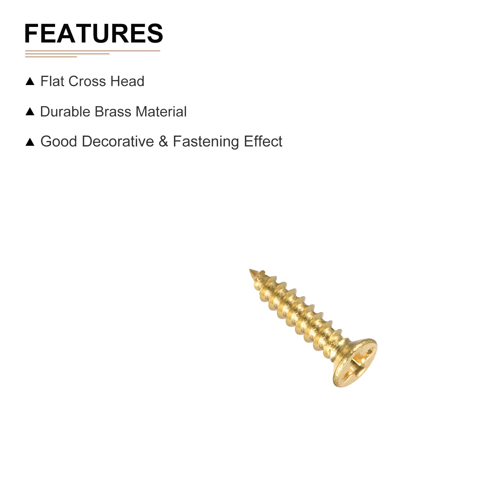 Tornillos Para Madera De Latón | M3x8 Mm | Cabeza Phillips Avellanada | Pack De 25 Unidades