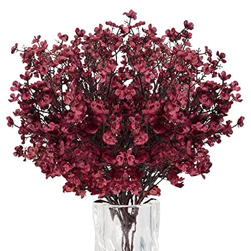 U/D Babys Breath Artificial Flowers 8 Bundle Real Touch Fake Gypsophila Plastic Silk Flowers For Home Diy Garden Decor Wedding Party cover