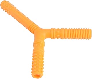 Hohopeti 1Pc Varas De Mascar Brinquedos De Silicone Para Bebês Brinquedos De Dentição Brinquedos Para Bebês Tubos De Dentição Ocos Mordedor De Bebê Dentes Molares Brinquedo Laranja Sílica
