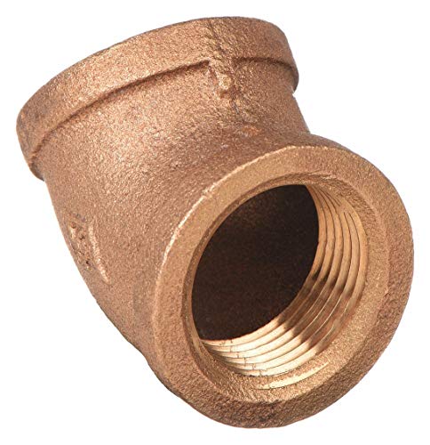 Red Brass Elbow, Fnpt, 1 Ea, 45 Degrees, 3/4 in Pipe Size,20400006247