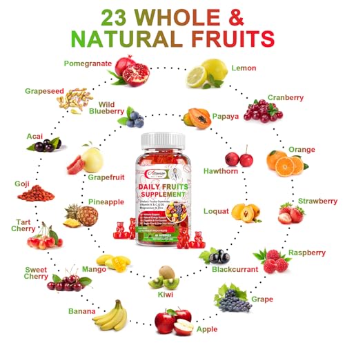 Alliwise Sugar-Free Fruits And Veggies Gummies Supplement, Multi-Vitamins & Minerals In Gummies thumb #2