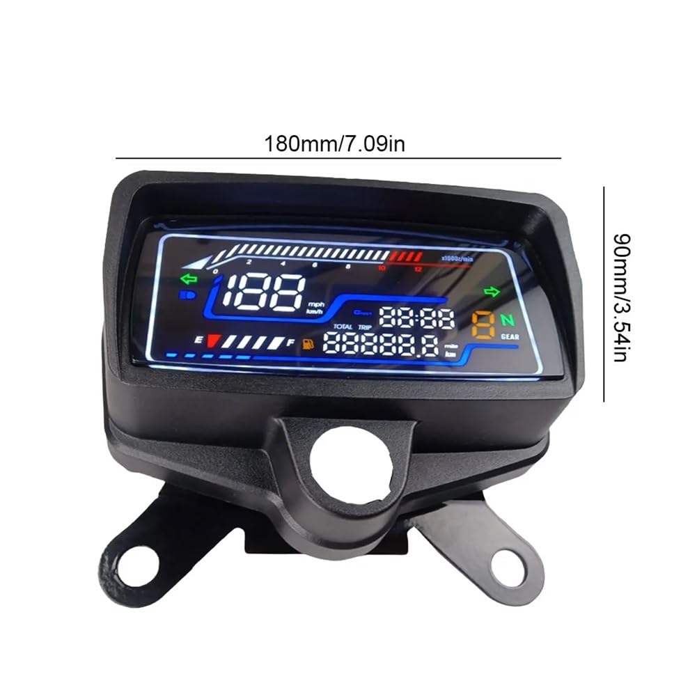 Contagiri contachilometri 2023 Cruscotto Digitale LED Accessori Moto Tachimetro Contachilometri Contagiri Strumento Con Foro Per CG125-150