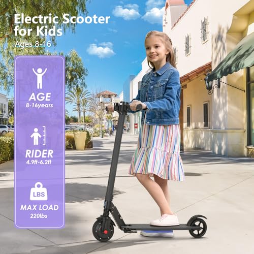 Image of Caroma Electric Scooter Adults,450W Peak Foldable E-Scooter,16 MPH,21 Miles | 3 Speeds & 15 Climb, UL2272 EABS Brake,Smart LED Display Lights, Foldable Frame For Kids 8+, Teens Women Commute Travel