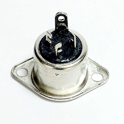 Conector DIN de 3 pines socket metal níquel x4 miniatura 2