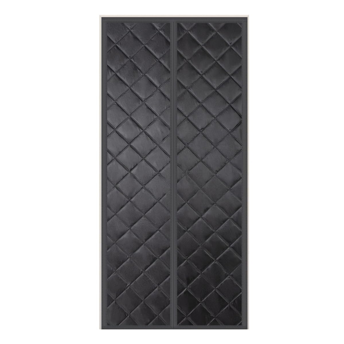 Thermal Insulated Door Curtain for Winter 90cm 110cm 130cm 150cm 170cm Oxford Cloth Magnetic Insulated Door Cover to Keep Warm, Thermal Door Curtain(Black,140x210cm)