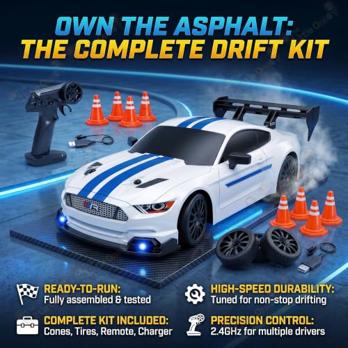 Image of The Little Ones 4x4 Rc Drifting Car - Rc Drift Cars High Speed Remote Control Drift Car 2.4GHz Remote Control Drift Stunt Off Road Cars 360 Rotation Toys for Kids & Adults Boys & Girls [Drifter X]