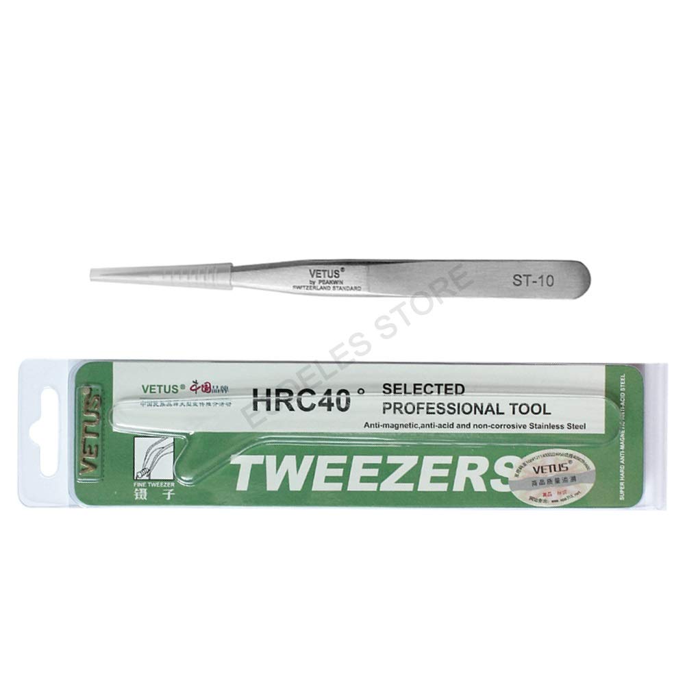 Pinzas de depilación profesional con punta afilada de acero inoxidable