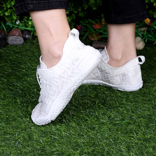 Image of Orgone Hike Footwear Barefoot Shoes Womens Mens, Pro Shoes Women Men Barefoot Hike Shoes Travel Shoes, Healthy & Non-Slip Breathable Barefoot Shoes, White A36