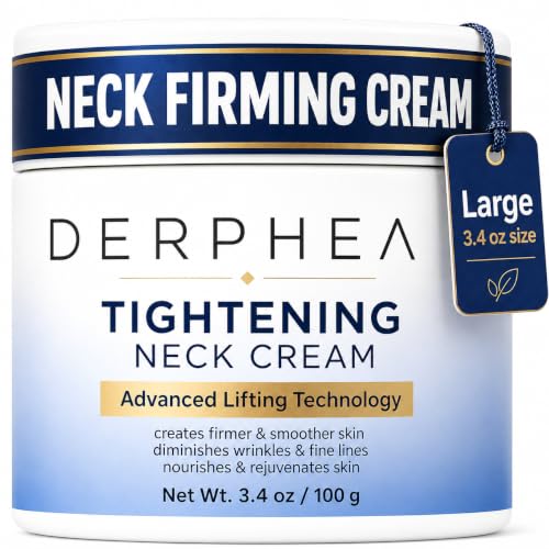 Derphea Advanced Neck Cream for Tightening and Firming - Large 3.4 oz Size