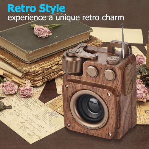 Retro Bluetooth Speaker, Bass, Bluetooth 5.1 Wireless Connection, Retro Radio for Home Office Vintage Decor, Support USB&AUX&TF-Card, Portable Vintage Radio Bluetooth Speaker for IOS, Android Retro Bluetooth Speaker, Bass, Bluetooth 5.1 Wireless Connection, Retro Radio for Home Office Vintage Decor, Support USB&AUX&TF-Card, Portable Vintage Radio Bluetooth Speaker for IOS, Android