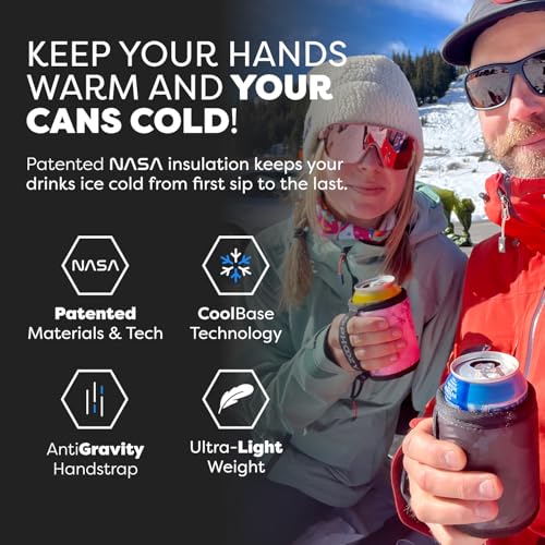 Image of PHOOZY Insulated Can Cooler for Slim 12 oz Cans - Patented Drink Sleeve with NASA-Inspired Technology - Keeps Beer, Soda & Sparkling Water Cold Longer - Lightweight Outdoor Can Holder - Black Camo