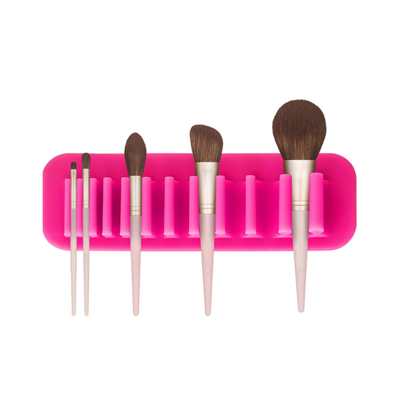 Pennelli trucco con glter su sfondo rosa | Foto Premium