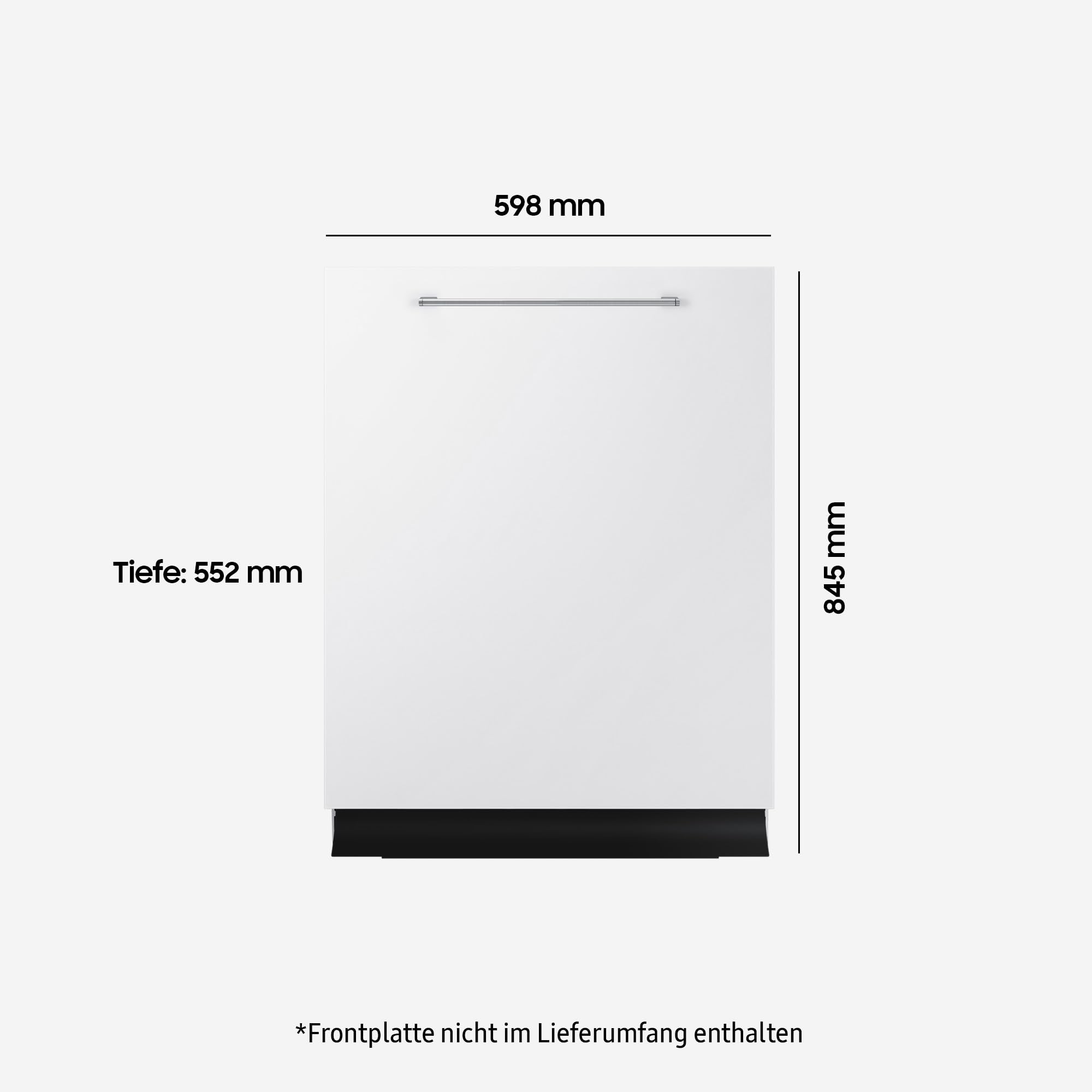 Samsung Geschirrspüler, 60 cm, Vollintegrierbar, EEK: A, 14 Maßgedecke, 7,9 l Wasserverbrauch, WaterJet Clean, SmartThings AI Energy Mode, 43 dB(A), Weiß, DW60CG880B00EG