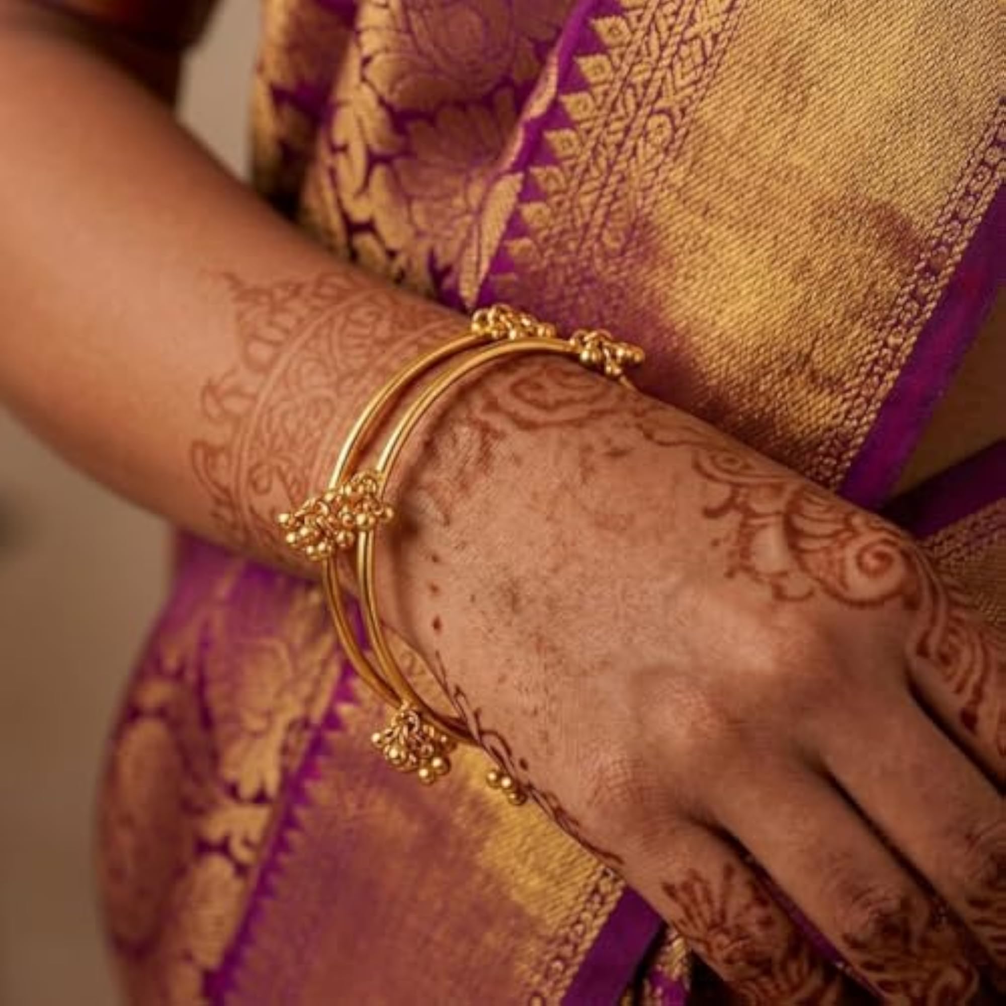 22K Copper Plated Religious Bangle for Valentine