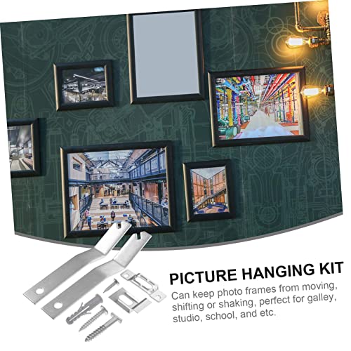 Image of Gatuida 2sets Picture Hanging Kit Security Hooks of Museum-Grade -Theft Frame Accessories for Hotels and Art Galleries Wall Mounting Hardware for Artwork Display