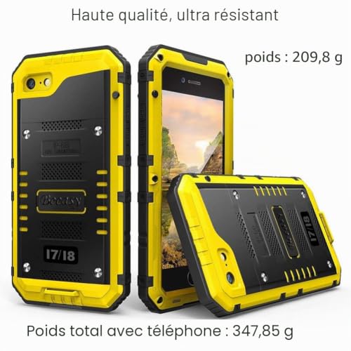 Protection intégrale iPhone SE Beeasy contre les chutes et l'eau jaune - 2