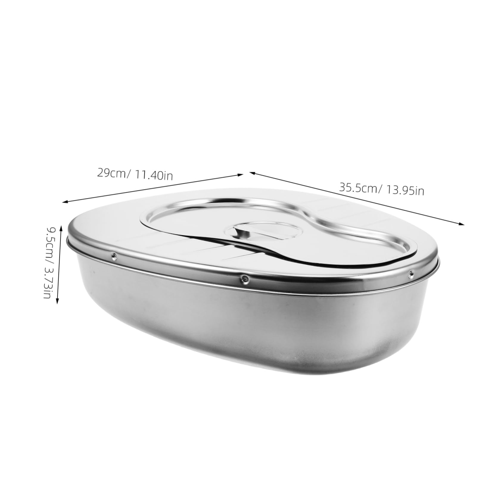 VALICLUD Padella per Anziani in Acciaio Inossidabile, Grande Capacità, con Coperchio, Antiodore, Portatile, per Case e Case di Riposo