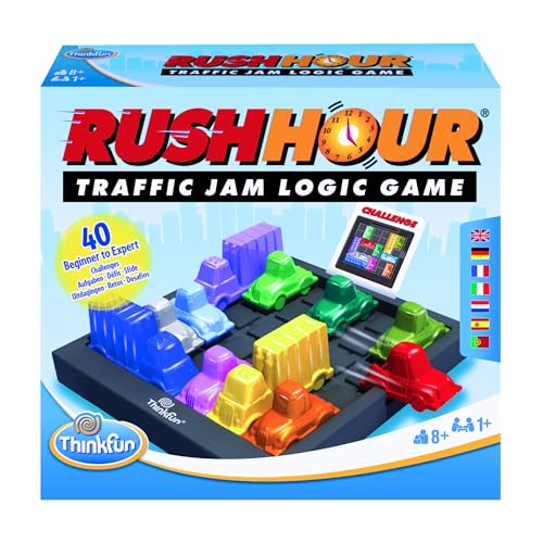 Think Fun - Rush Hour Escapa del Atasco, Juego de Mesa Niños 8 Años, Rompecabezas Niños, Juegos de Mesa Infantiles,...