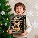 Funny French Bulldog 2025 Advent Calendar,Christmas 24 Days Countdown Calendar Gifts,Dogs Surprise Calendar Decoration (Red Riding Hood Puppy)