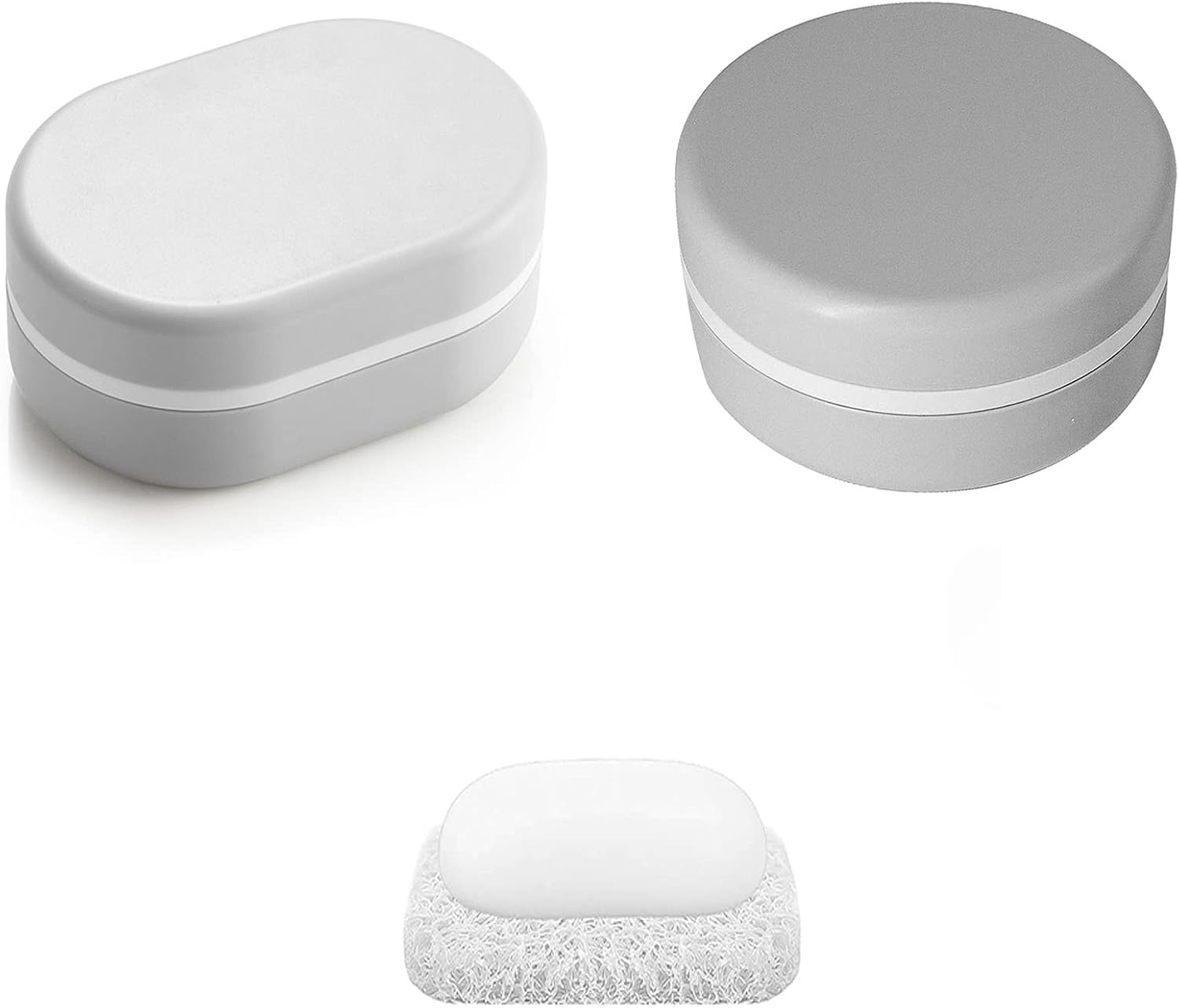 Travel Soap Container,Portable Sealed Round Soap Dish