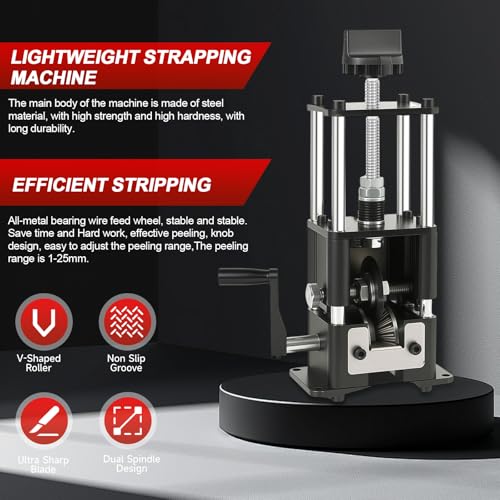 Image of Wire Stripper Machine, Wire Stripping Machine with Hand Crank, Wire Stripper Tool 0.04 inch-1 inch Gauge Copper Wire Stripping Drill Powered Stripping Tool for Scrap Copper Wire Cable Recycling