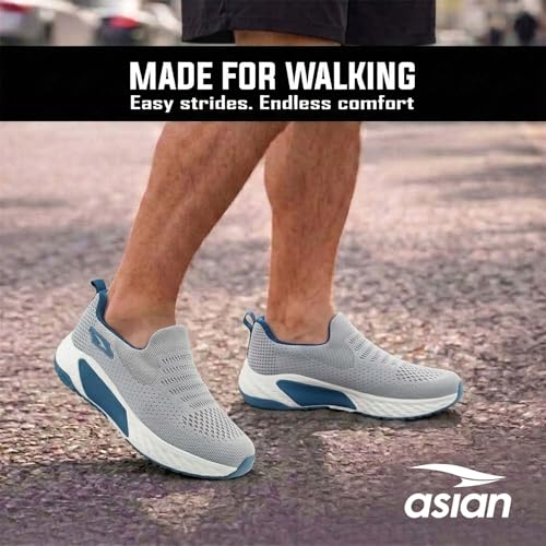 Image of ASIAN Wonderwalk Pro-15 Ultra Lightweight Walking Shoes for Men with Memory Foam | Arch Support Shoes with Breathable Knit Upper | Ideal for Daily Use & Style
