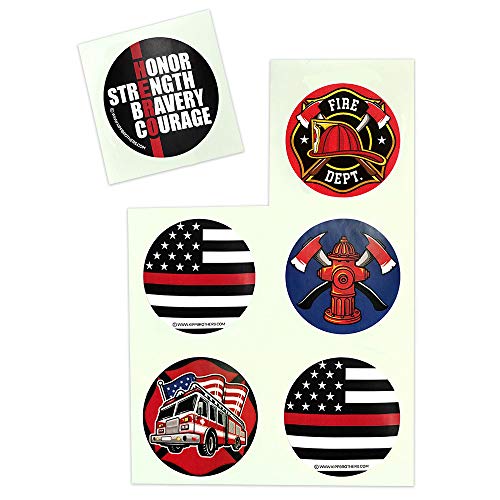 Kipp Brothers Assorted Firefighter Sticker Sheet Pack - 102 Stickers