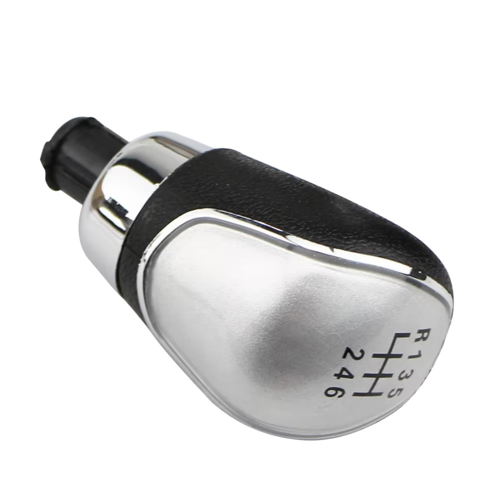 HILLAR Car Gear Stick Knob for Focus 2 3 MK2 MK3 2005-2015 for Fiesta for Ecosport for C-Max for Kuga for S-max 5 6 Speed Manual Car Gear Shift Knob(6 Speed Silver)