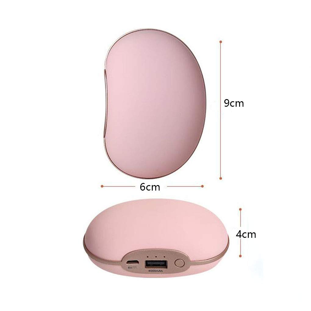 Inverno Ricaricabile Scaldamani, 4000mah Scaldamani Elettrico USB Mano Warmer Ricaricabile Portatile Banca di Potenza Comfort, Pink