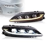 VLAND LED Headlights Compatible For [2003-2008 Mazda 6 M6 (GG1) S, I, Mazdaspeed Sedan/Hatchback/Wagon] With Welcome/Breathe Function Dynamic DRL, Just Fit Factory Halogen lights, Not Fit Xenon