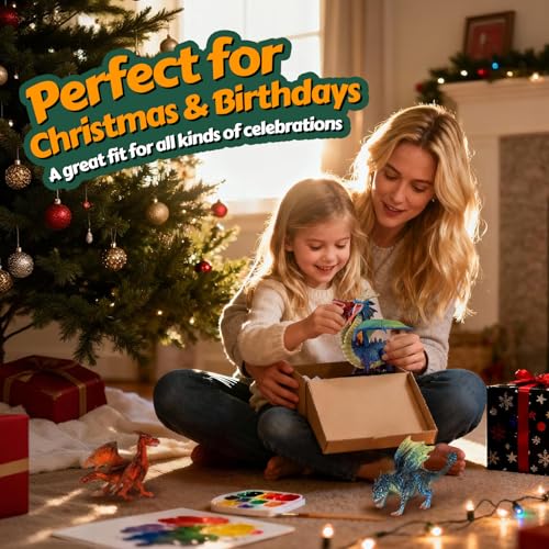 Image of SOLDAY Dragon Toys Painting Kits for Kids Arts and Crafts Ages 3 6 5 7 9 12 Boys Girls to Paint Your Own Paintable Figurines Birthday Party Supplies - Twin Head Dragon | Painting dragon figurines, Arts & Crafts set for ages 3-12, Paintable craft kits for Girls, Crafts activities, Party favor