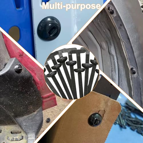 200 Stück Nylon Kabelbinder Schnallen Universal, Selbstsichernde Kabelbinder Schwarz, Kabelbinder mit Karosserie Clip für Auto Täglich Reparatur