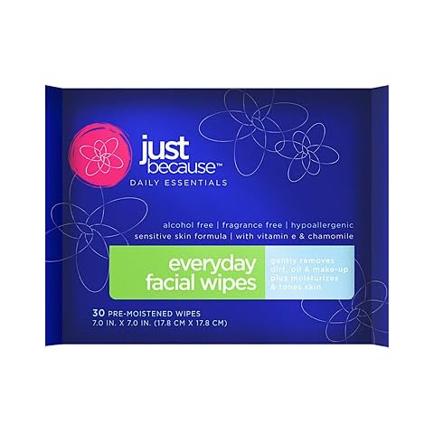 flp llc 9891 Just Because, 20 Count, Premoistened Facial Wipe Cover