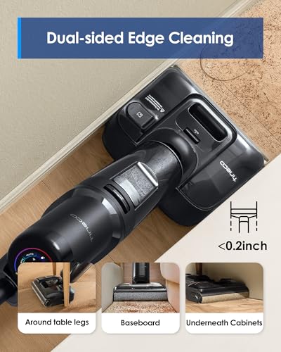 Tineco Floor ONE S7 Stretch Ultra Cordless Wet Dry Vacuum Cleaner, 180°Lay-Flat Anti-Tangle Design, 50 Minutes Runtime, 185℉ Flashdry Self-Cleaning, Dual-Sided Edge Cleaning Floor Cleaner