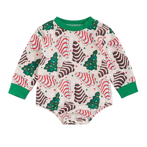 Baby Girl Boy Christmas Outfit My First Christmas Clothes Fall Winter Oversized Sweatshirt Bubble Romper Sweater Tops