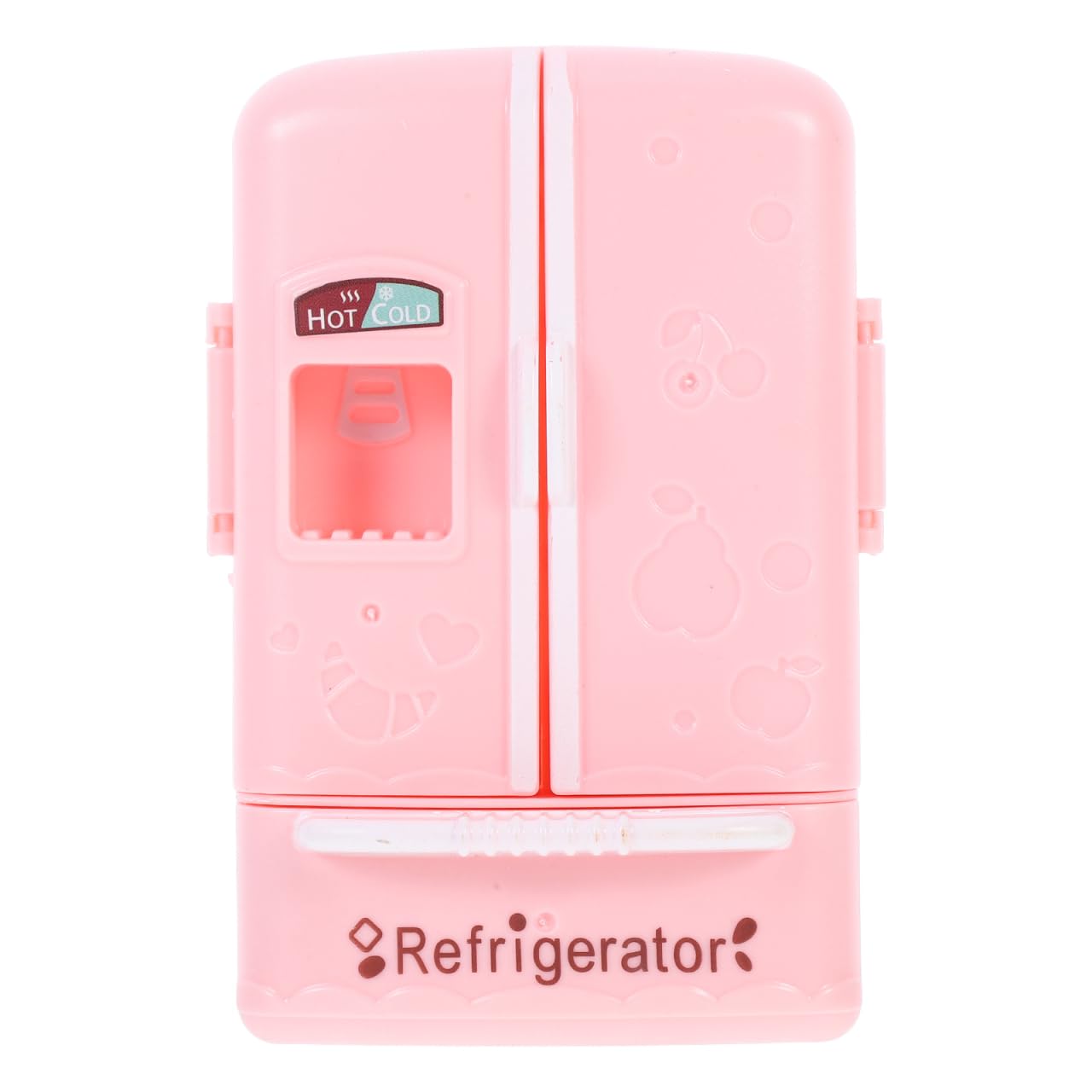 VICASKY Mini Refrigerator Toys for Boys and Girls 1:12 Miniature Simulation Pink Mini Fridges Model Dollhouse Furniture Kitchen Kids Gaming Pretend Play for for Doll House Decoration