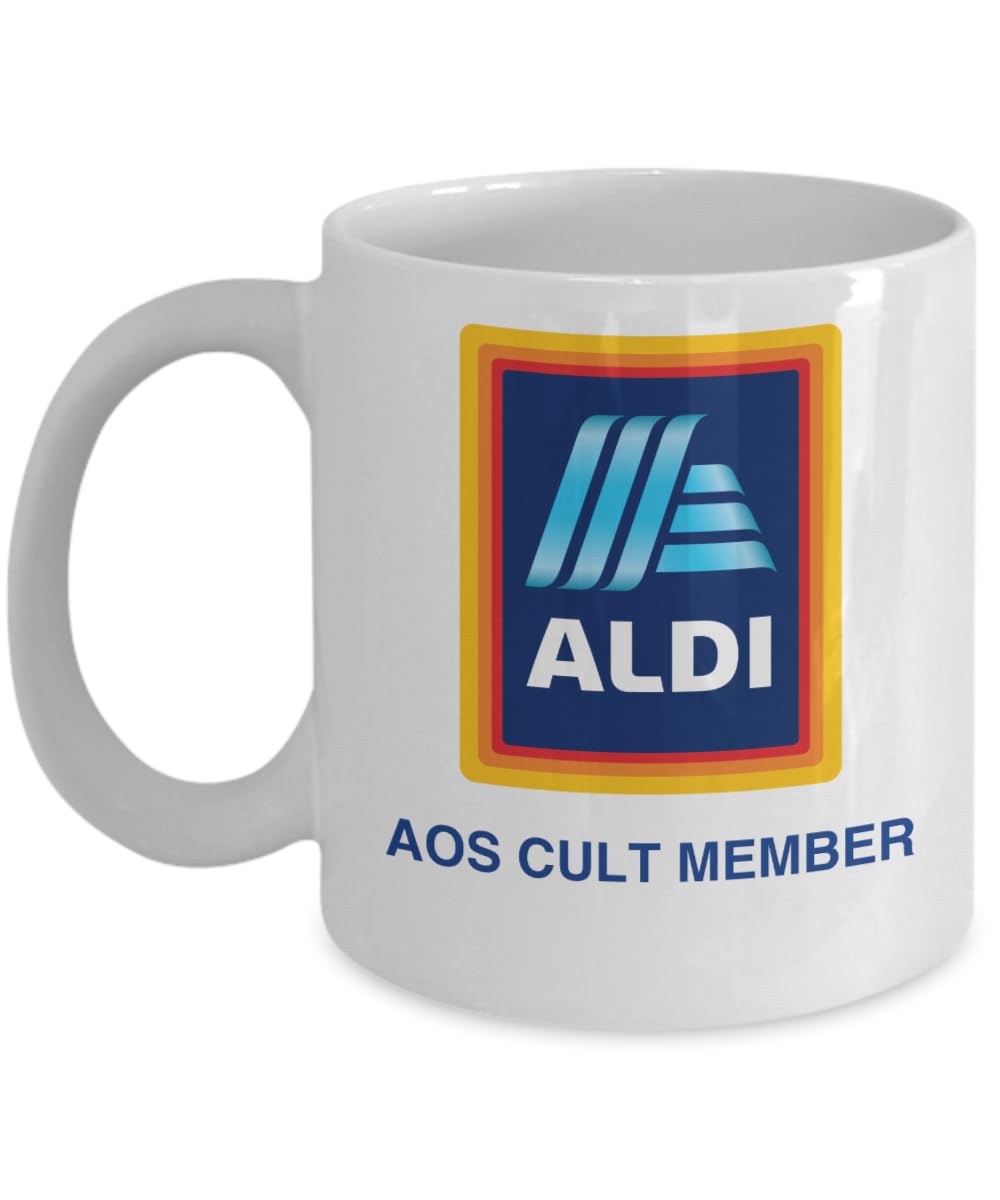 GenericCoffee Mug, AOS Cult Member, AlDI isle of Shame, Funny Aldi's coffee mug, 11oz, White
