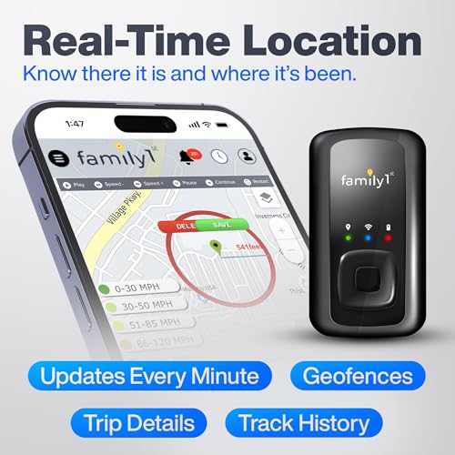 Image of Family1st GPS Tracker for Vehicles, Kids, Teenagers, Cars, Seniors and Assets. 4G LTE GPS Tracker with SOS. Black Portable, Compact and Hidden with Real Time Updates (Combo Large)