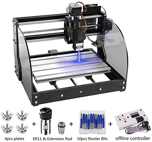 Upgrade Version 2-in-1 3000mW Engraver CNC 3018 Pro-M Machine,GRBL Control 3 Axis Mini