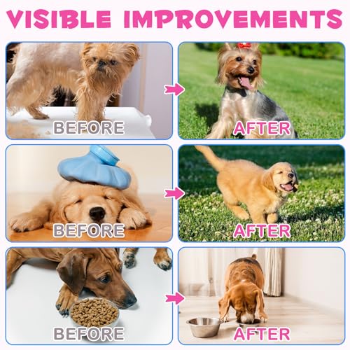 Frovetani Flüssiges Kollagen für Hunde | Kollagen für Hunde | Flüssiges Kollagen Haut und Fell | Juckreizlinderung für Hunde mit Allergien | Haut und Fell Ergänzung für Hunde Speckgeschmack 2fl.oz