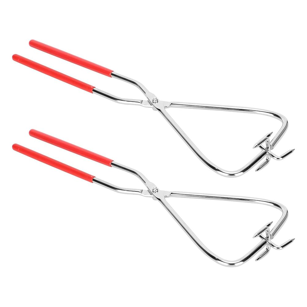 Steowsey As Shown 2Pcs Dipping Tongs Glazing Tools, 12.8 X 4.1 Inch Stainless Steel Pottery Glazing Tools, Glazing Tongs For Pottery