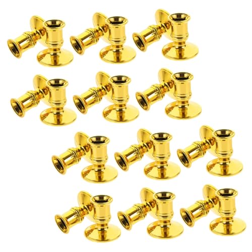 STOBAZA 24pcs Decorations LED Party Supplies conical Pole Light Bulb Candle Holder Pillar Plastic candleholders Tealight Plastic Electronic Wedding candleholders