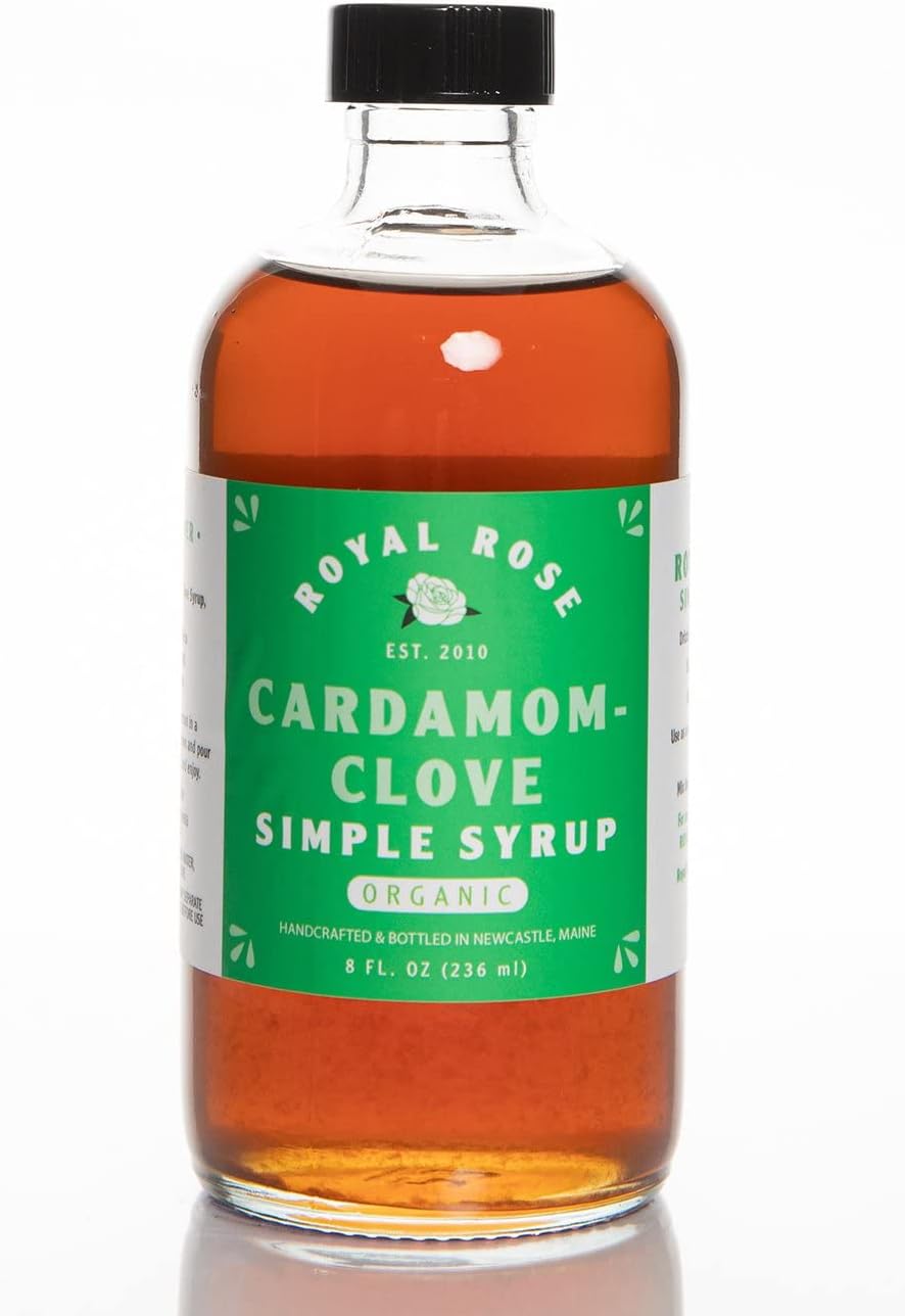 ROYAL ROSE Organic Cardamom Clove Simple Syrup, 8 OZ