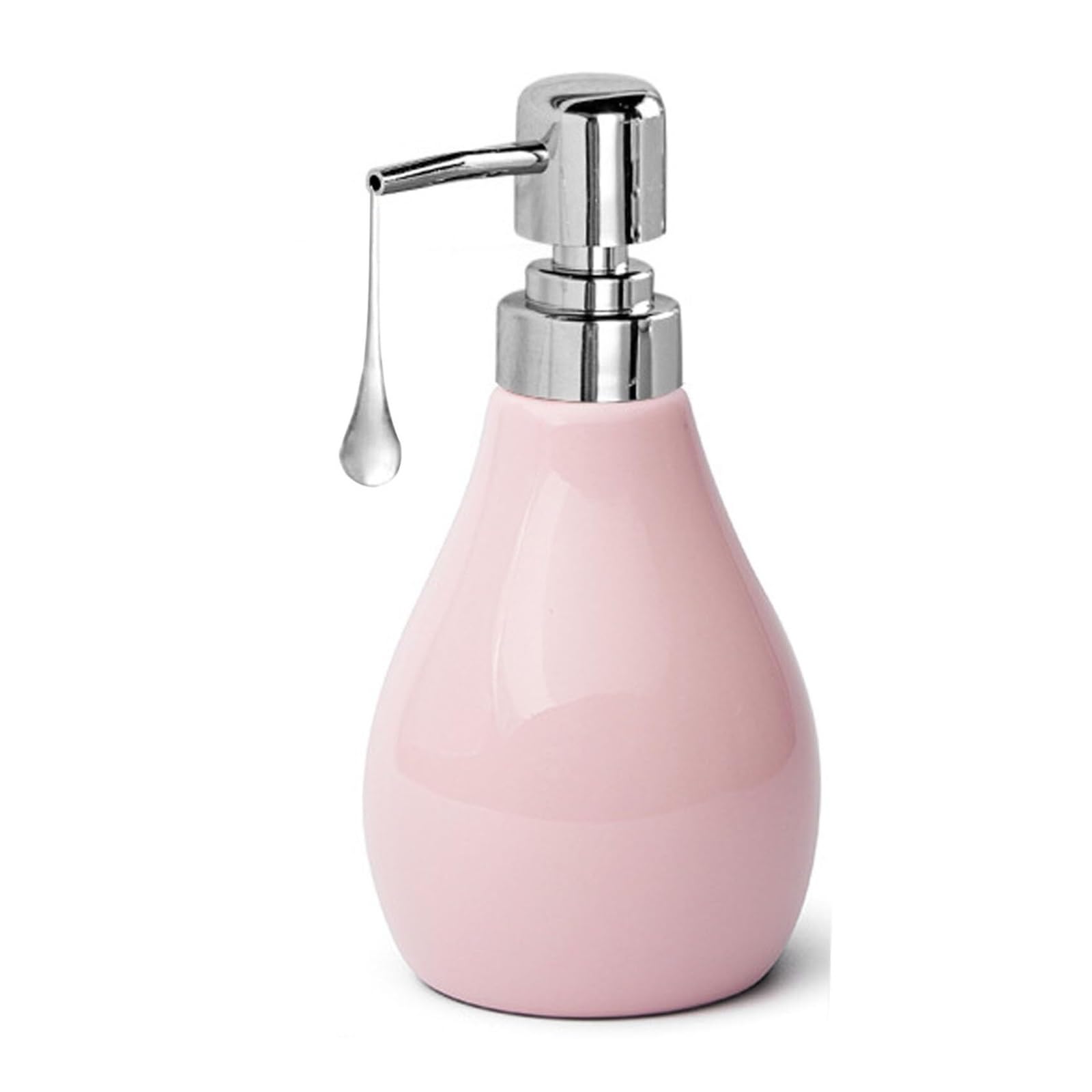 Friendshiphome Pink Dish Soap Dispenser Porcelain For Bathroom Deco Refillable Liquid For Kitchen Bathroom Stuff